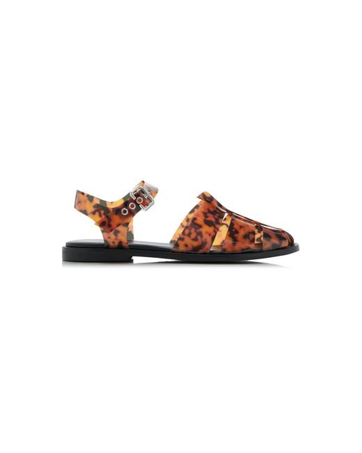 Frēda Salvador Brown Sera Tortoiseshell Pvc Fisherman Sandals