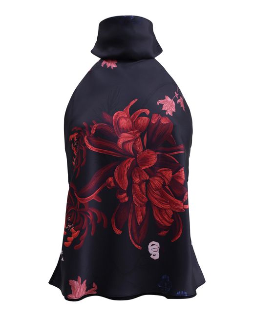 Francesca Miranda Red Rita Silk Blouse