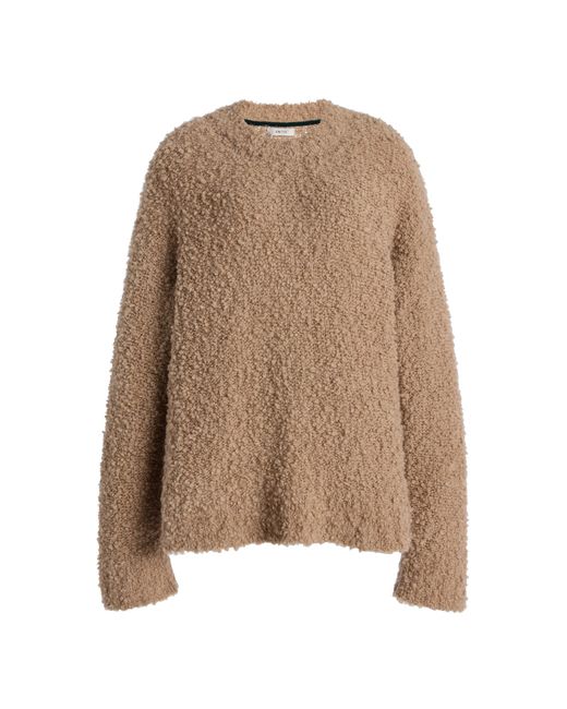AMIYA Natural Astrakan Textured Alpaca-Blend Sweater
