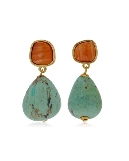 Lizzie Fortunato Green Citrus Splash Earrings