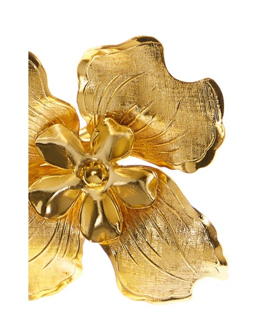 Lelet Metallic Alexandra Gold-tone Flower Clip Set