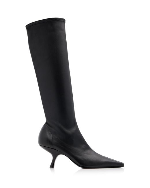 The Row Black Lady Knee-high Leather Boots