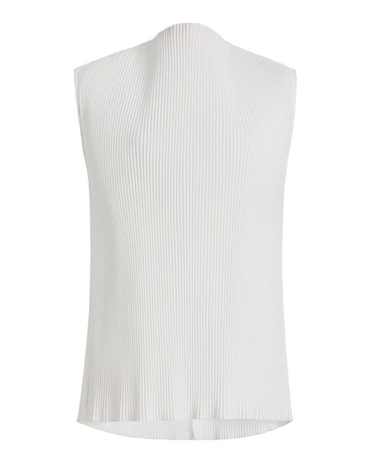 Co. White Plisse Top