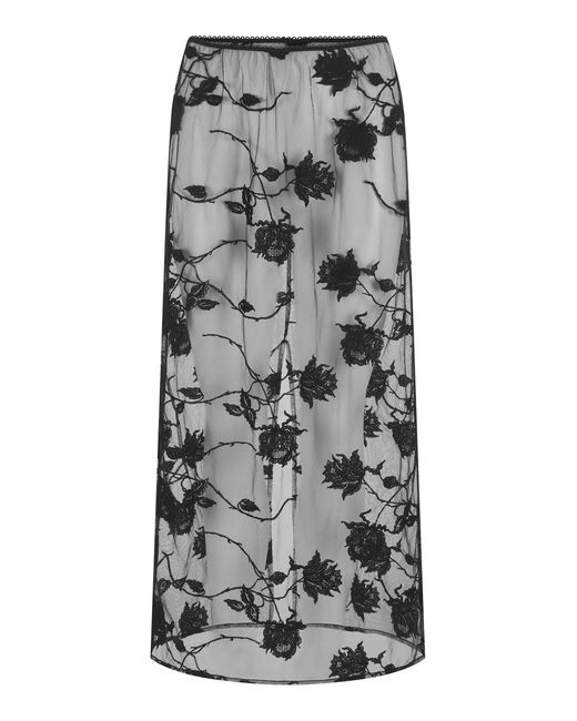 Harris Tapper Gray Camilla Rose Tulle Maxi Skirt