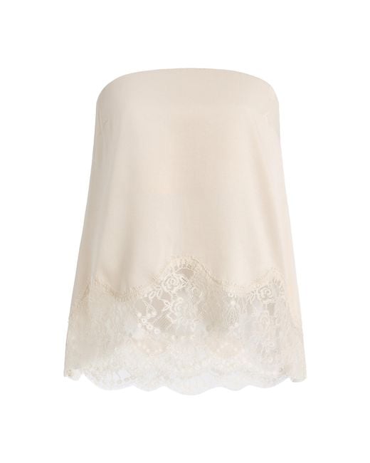 Third Form White Visions Lace Strapless Top