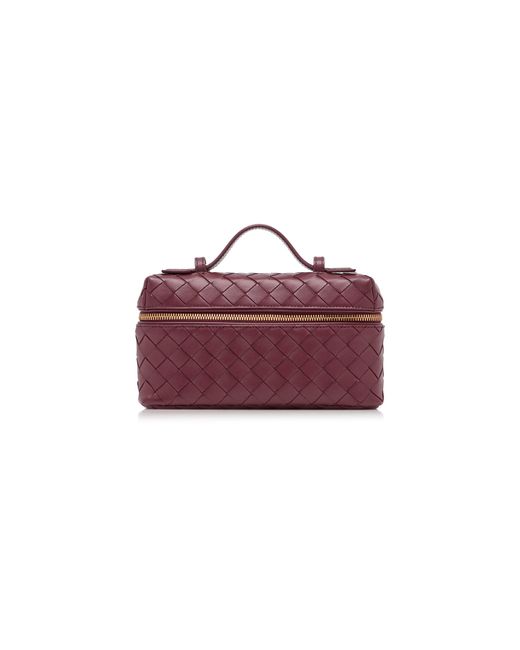Bottega Veneta Red Bang Bang Intrecciato Leather Vanity Case