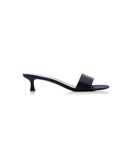 The Row Blue Satin Sandals