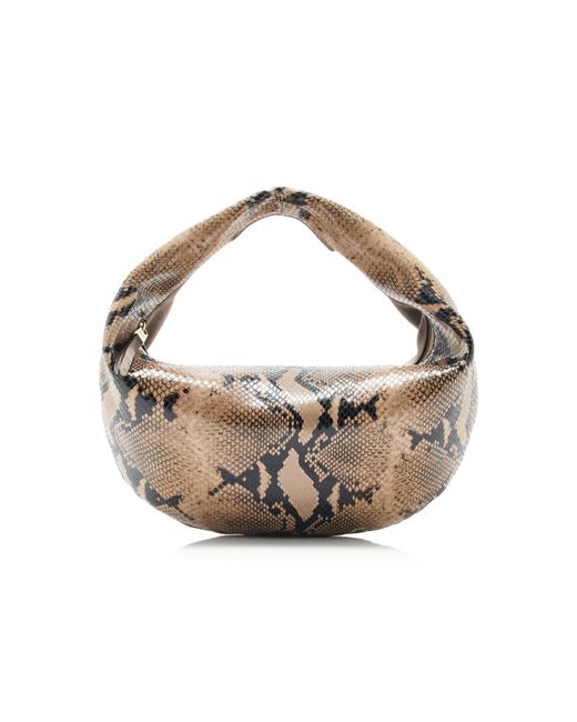 Khaite Metallic Olivia Medium Python-Embossed Leather Hobo Bag