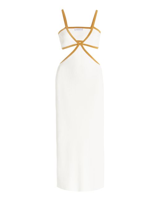 Significant Other White Adi Cutout Knit Midi Dress