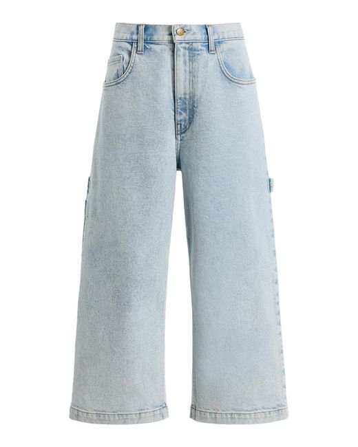 Sanderlak Blue Skater Rigid Mid-Rise Wide-Leg Jeans