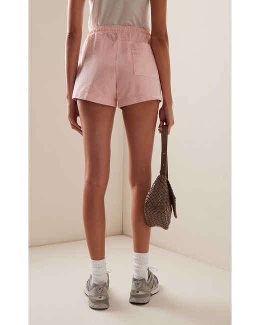 Sporty & Rich Pink Rizzoli Cotton Shorts