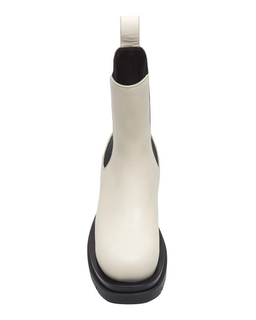 Bottega Veneta White The Lug Leather Ankle Boots