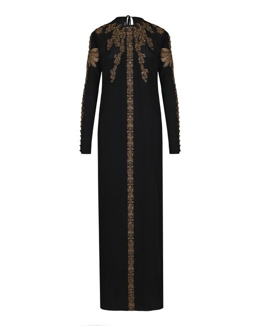 Johanna Ortiz Black Voyage Through Wonder Embellished Silk Tunic