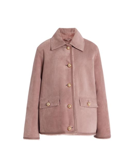 Arma Pink Julietta Reversible Shearling Jacket