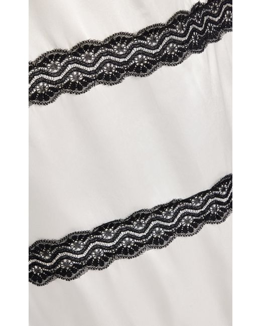 Third Form Gray Exclusive Lace-Inset Satin Maxi Skirt