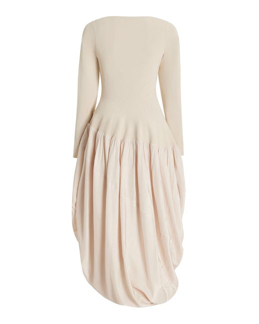 Jonathan Simkhai Angela Satin-trimmed Ribbed-knit Midi Dress