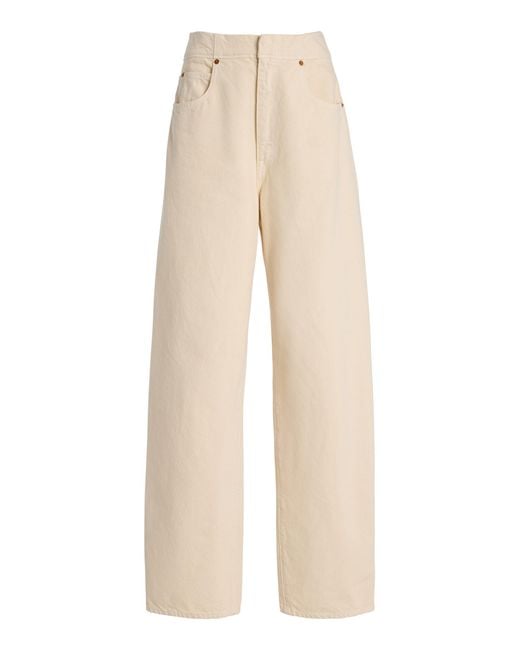 SLVRLAKE Denim Natural Camilla Rigid Curve-Waist Wide-Leg Jeans