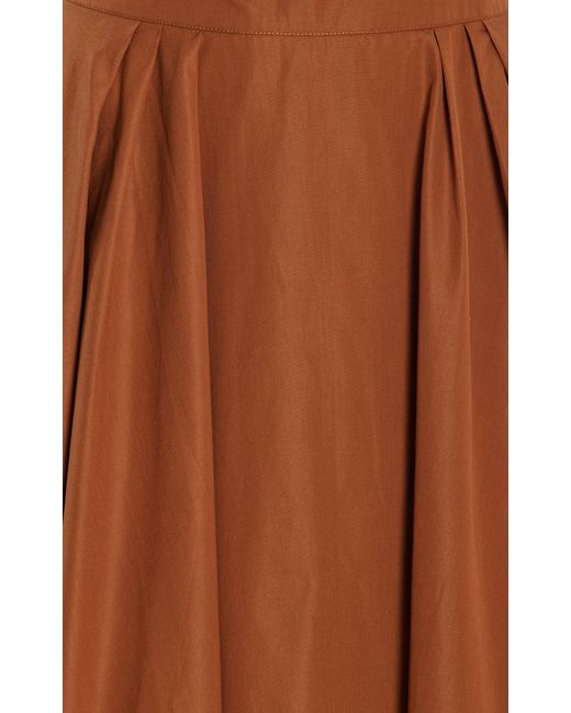 Franchise Brown Exclusive Marilyn Cutout Cotton Poplin Midi Dress