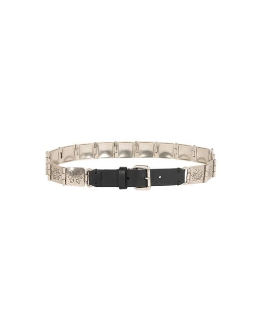 Etro Metallic Metal And Leather Belt