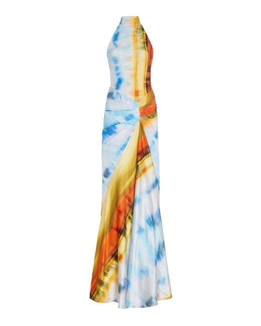 Silvia Tcherassi Blue Exclusive Frances Tie-dyed Jersey Maxi Dress