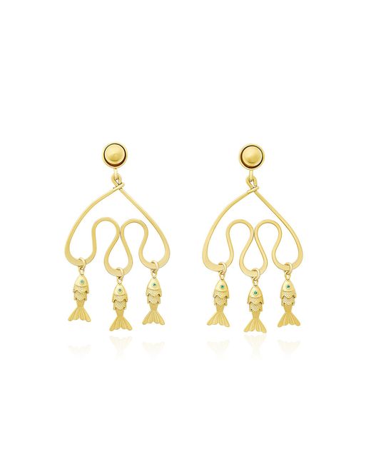 Brinker & Eliza Metallic Trio Earrings