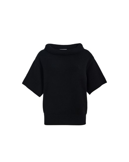 Michael Kors Black Portrait Cashmere Top