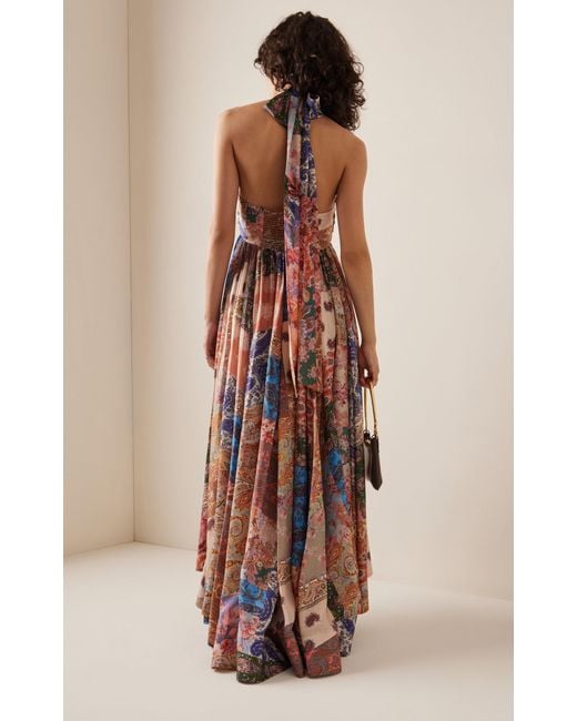 slim fit dress slacks Zimmermann Luminous Halter Gown in Cornflower