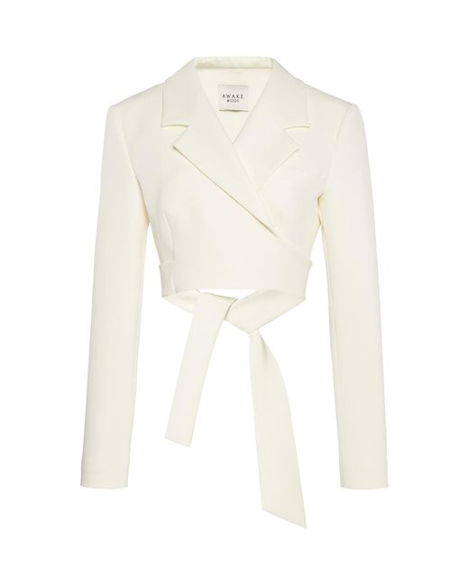 A.W.A.K.E. MODE White Wrapped Suiting Jacket