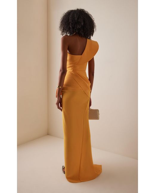Maticevski Metallic Salyut Wave-Structured Cady Gown