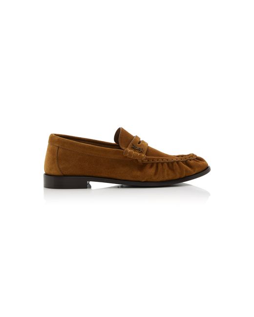 Saint Laurent Brown Suede Le Loafer