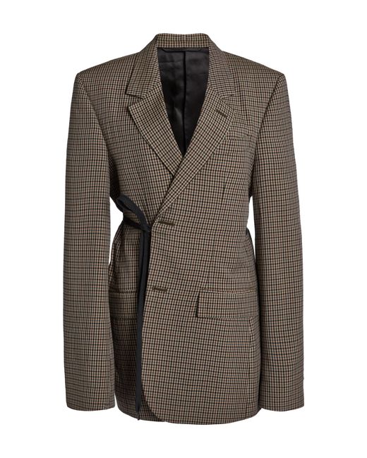 Balenciaga Brown Wrap Tailored Jacket