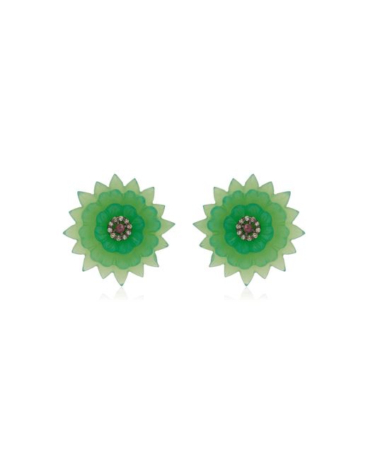 Amrapali Green 14K Multi-Stone Earrings