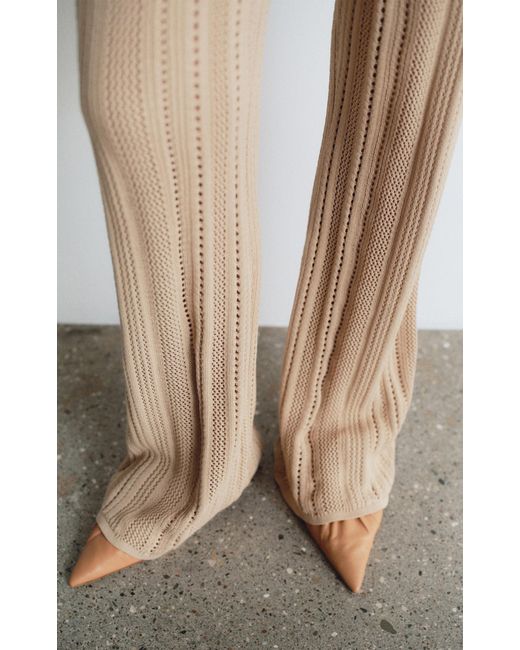By Malene Birger Natural Kiraz Lace Knit Cotton-blend Wide-leg Pants for men