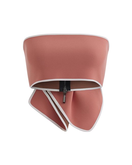 Maticevski Pink Kier Strapless Bandeau Top