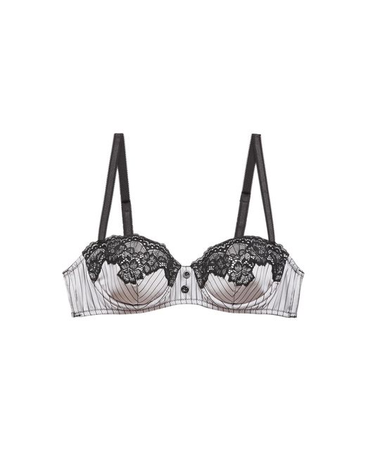 Fleur du Mal Black Executive Balconette Bra