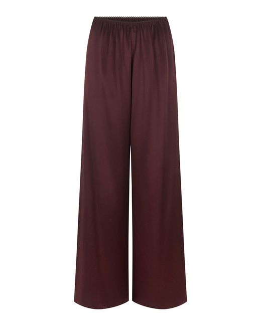 Harris Tapper Purple Irving Silk Satin Trousers