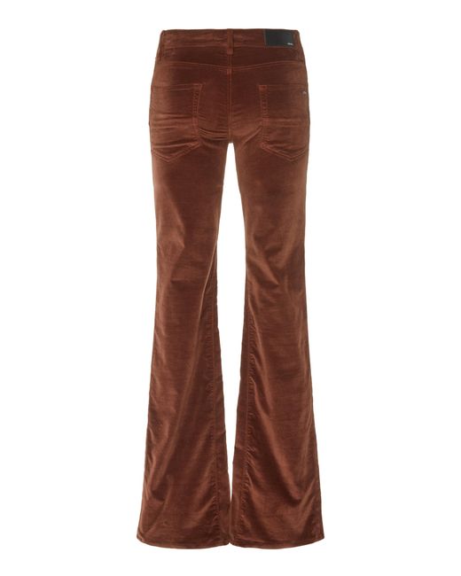 Amiri Cotton Velour Flare-leg Velvet Pants in Brown for Men - Lyst
