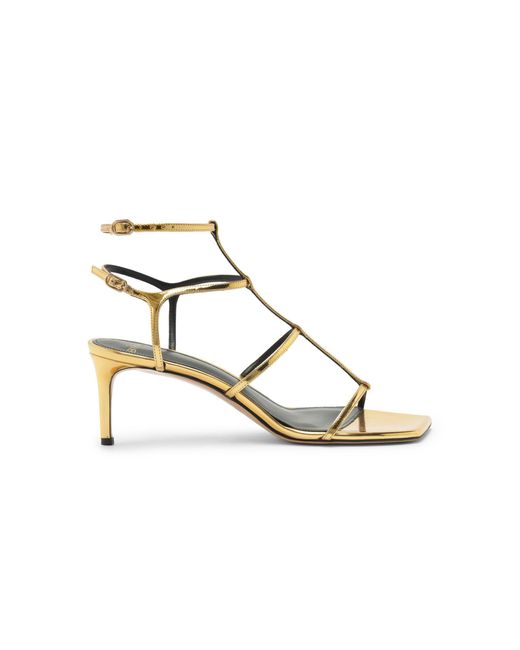 Alexandre Birman Amanda Metallic Leather Sandals