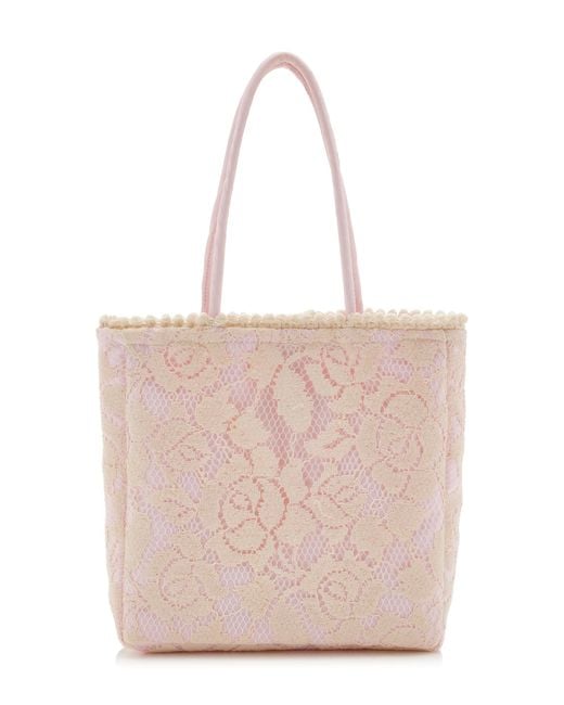 Marlies Grace Pink Exclusive La Isla Leah Small Lace Tote Bag