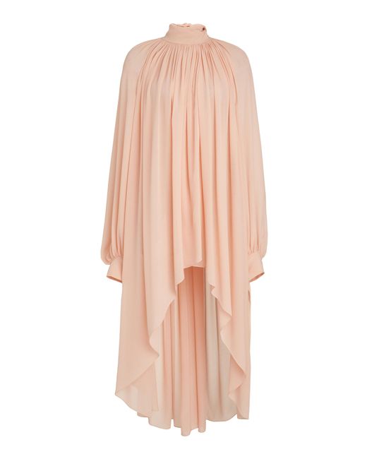 Chloé Pink Silk-georgette Mini Tunic Dress