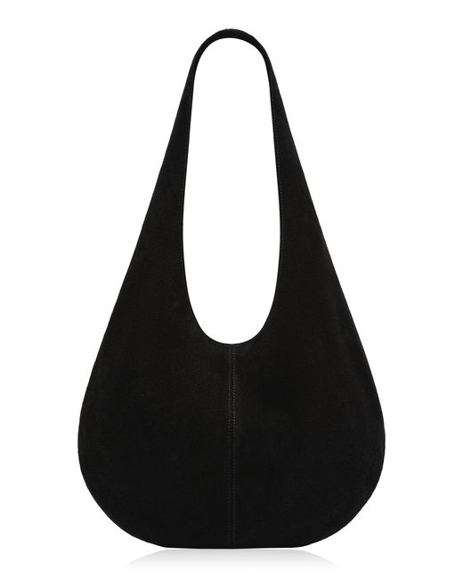 St. Agni Black Soft Oval Shoulder Bag