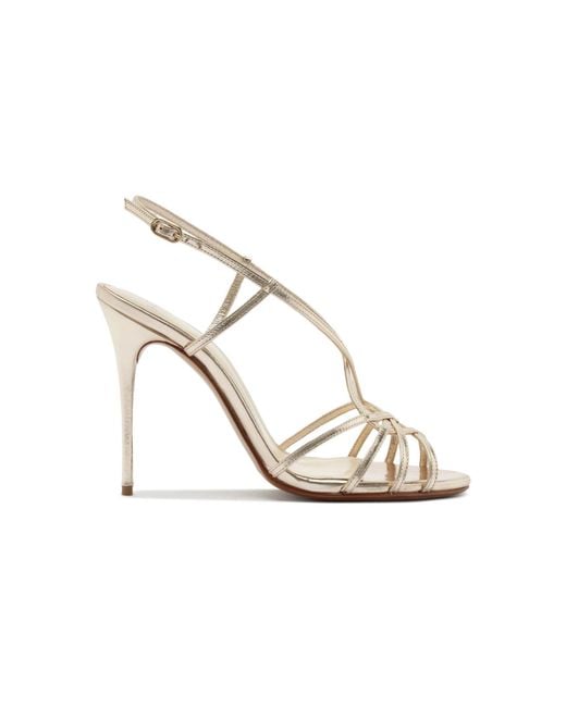 Alexandre Birman Metallic Kim Leather Sandals