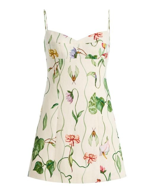 Cara Cara White Cherry Linen Mini Dress
