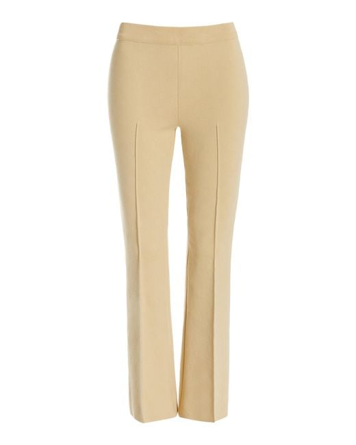 High Sport Natural Kick Stretch-cotton Knit Cropped Flared Pants