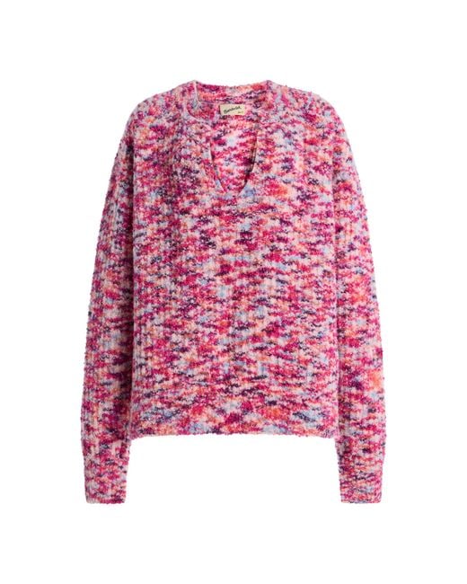 Sanderlak Pink Split Wool-Cotton Sweater