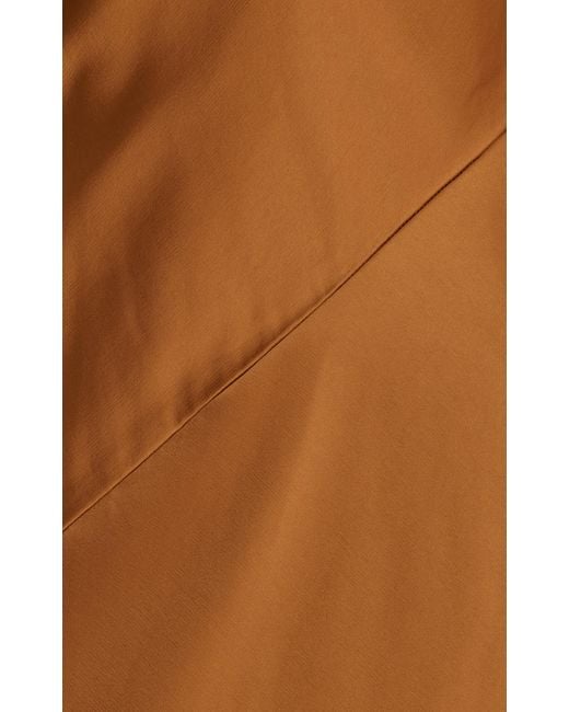 Significant Other Brown Annabel Draped Satin Maxi Dress