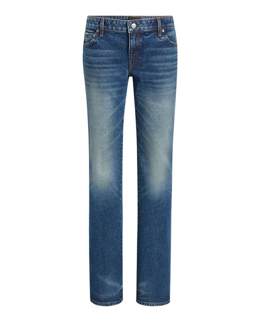 Khaite Blue Conforti Cotton-Blend Jean