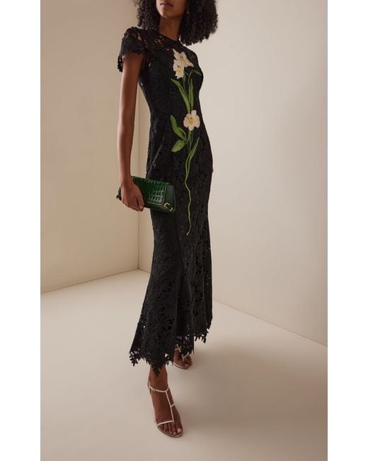 LEO LIN Monique Embroidered Lace Maxi Dress in Black | Lyst Australia LEO LIN Monique Embroidered Lace Maxi Dress in Black | Lyst Australia