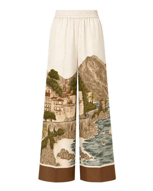 ANDRES OTALORA Natural Tiempo Detenido Satin Pants