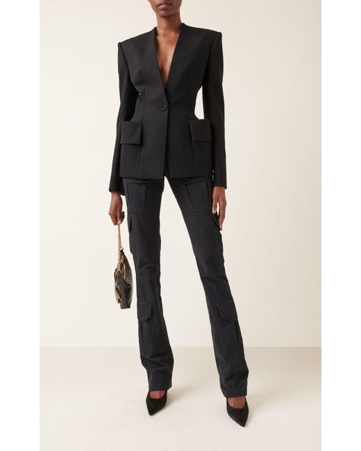 Givenchy Black Hourglass Tailored Wool Blazer